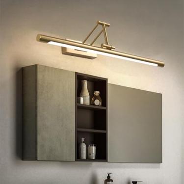 Imagem de Luz de parede LED para espelho de banheiro 180° lâmpadas de parede giratórias ajustáveis para moldura de quadro, arandelas de parede internas de metal moderno para barbear maquiagem sala de estar