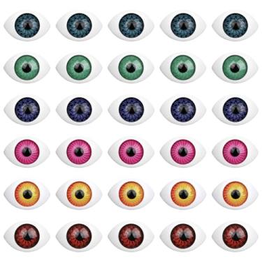 Imagem de HEALLILY Adereços de terror globo ocular 100 peças globos oculares de desenho animado globos oculares de brinquedo olhos falsos para artesanato DIY capa de telefone plástico falsos acessórios DIY olhos de urso