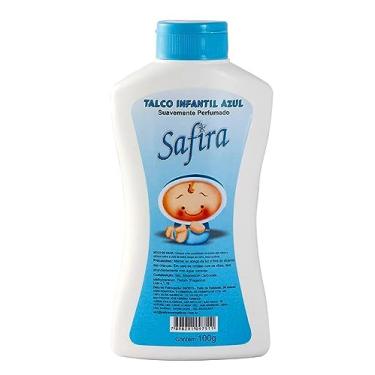 Imagem de Talco Infantil Safira Linha Care Azul 100Gr