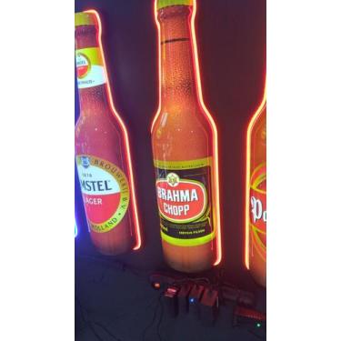Imagem de Luminoso Neon e Led em Formato de Garrafa 3D com Alto Relevo e Acabame