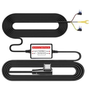 Imagem de Kit de fio rígido Acc com indicador de tensão para câmera de painel, monitoramento de estacionamento 24H com proteção de baixa tensão, porta de alimentação USB C