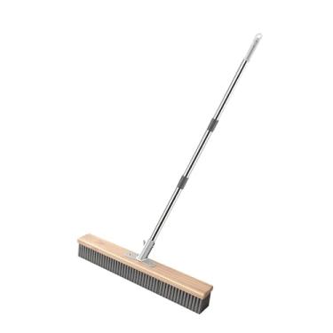 Imagem de WeiLaiKeQi Escova de aço inoxidável para limpeza de pisos, cerdas de metal, vassoura para áreas externas, pátio, cimento, parede, 50cm