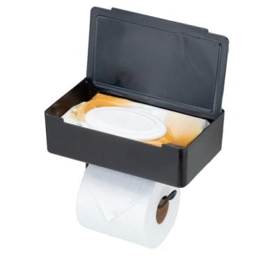 Imagem de Porta Suporte Para Papel Higiênico Lenço (Preto)