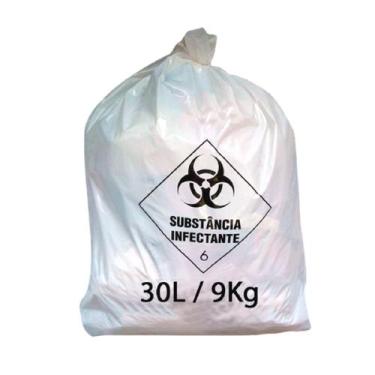 Imagem de Saco lixo hospitalar infectante 30l c/100 branco embalac