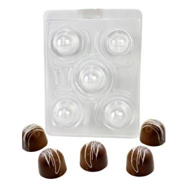 Imagem de Forminha 3 Partes Silicone Mini Trufa Molde Forma Doces - NoBrand