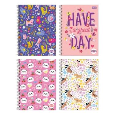 Imagem de Caderno Espiral Universitário Tilibra com 80 Folhas Pautadas Pepper Feminino Escolar Capa Dura