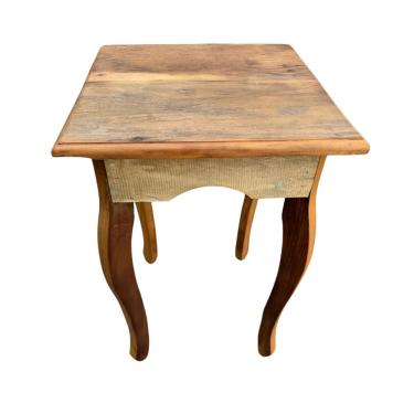 Imagem de Mesa De Apoio Rústica Em Madeira Maciça – 40x65cm