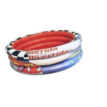 Imagem de Piscina Infantil Inflável Colorida Corrida Maluca 66 Litros