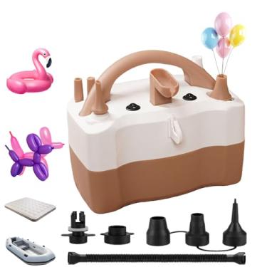 Imagem de Bomba de balão elétrica, inflador de ar portátil para balões longos, marrom