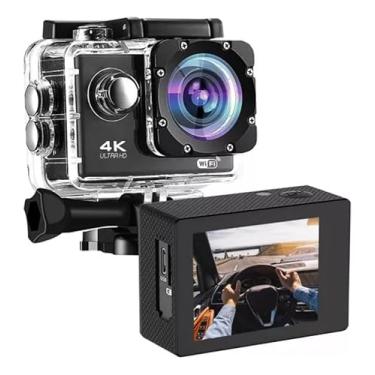 Imagem de Câmera Filmadora Sport 4k Full Hd Wifi Capacete Pro Go Cam A Prova D'água
