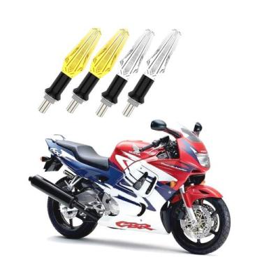 Imagem de Kit 4 Pisca Setas Esportivas de Led Modelo Cristal Moto Honda CBR 600F
