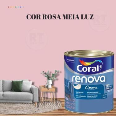 Imagem de Tinta Parede Rosa Acrílica Fosca Coral Renova 800ml, ROSA MEIA LUZ