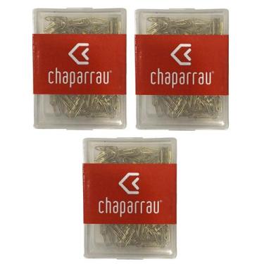 Imagem de Mini Clipes Clips Dorados Nr. 5 Kit 3 Caixas C/ 100 un cada - Chaparra