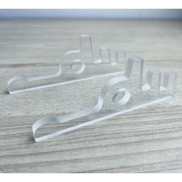 Imagem de FLAGMEE Suporte Para Letreiro De Neon Mesa, Base, Inclinação 10 Graus, Dois Ajustes Altura (Transparente)