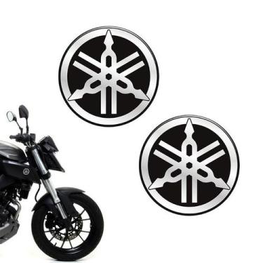 Imagem de Par De Emblemas Logo Yamaha Moto Tanque 55mm Resinado - SPORTINOX, DT2