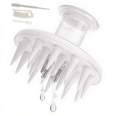 Imagem de 【Aplicador de óleo de cabelo 2 em 1】 Escova massageadora de couro cabeludo de aplicação rápida e aplicador de óleo de crescimento capilar - Escova de minoxidil à prova de vazamento com pontas de