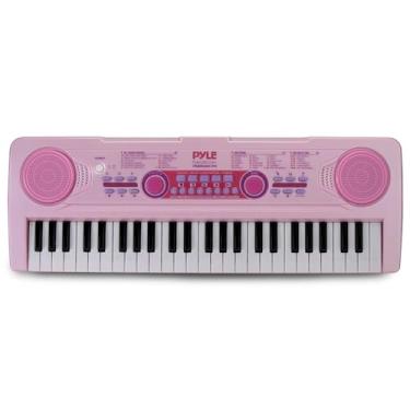 Imagem de Pyle -teclado musical elétrico profissional para crianças - piano eletrônico portátil de 49 teclas e teclado de karaokê, teclado de aprendizagem para crianças com microfone e gravação, alto-