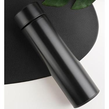 Imagem de Garrafa Térmica de Aço 500ml Sensor de LED Touch - PRETO - sweet home