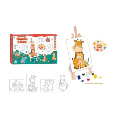 Imagem de Brinquedo Infantil Kit de Pintura Infantil Mamãe & Bebê Nig - 0442