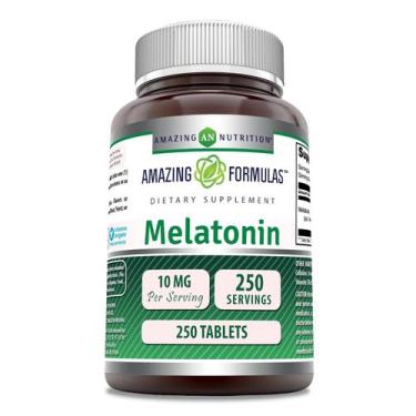 Imagem de Suplemento Amazing Formulas Melatonina 10mg 250 comprimidos - Amazing 