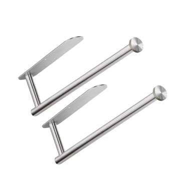 Imagem de Porta-lenços de aço inoxidável de cozinha, suporte de papel de rolo de armário, novo armário suspenso, suporte de pano, suporte de papel higiênico de banheiro, haste de papel, suporte de toalha barra