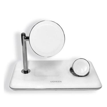 Imagem de Carregador Turbo sem Fio 3 em 1 Ugreen Branco - UG-90326, Bivolt