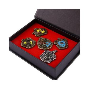 Imagem de Conjunto de 5 broches de Harry Potter em uma caixa - Lightbek Official