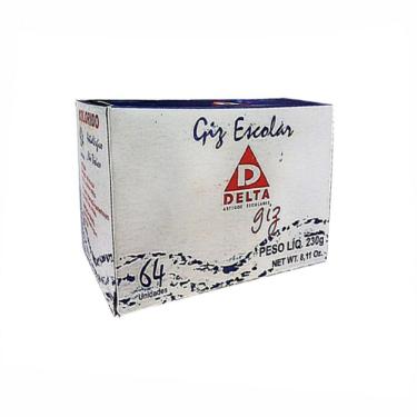 Imagem de Giz Escolar Comum Colorido Caixa Com 64 Unidades