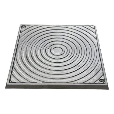 Imagem de 2X Ralo Tampa Alumínio Caixa Inspeção Gordura / Esgoto 20X20