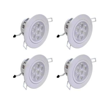 Imagem de Kit 4 Lâmpadas Spot Led 5W Embutir Redonda Bco Frio Bivolt