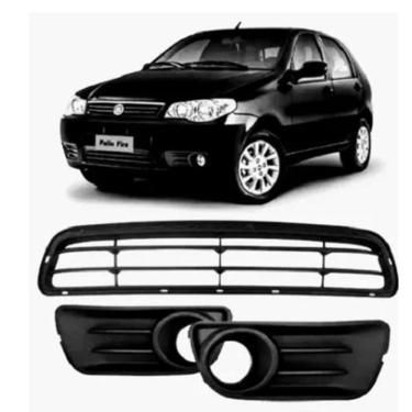Imagem de Grade Parachoque Dianteiro Central Palio 2010 a 2020 Preto