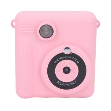 Imagem de RiToEasysports Câmera de Impressão Instantânea Infantil, Vidro óptico de 1080p HD, Slot para Cartão de Memória, Duração Portátil da Bateria, Adesivos Divertidos, DIY Educacional, você Nunca