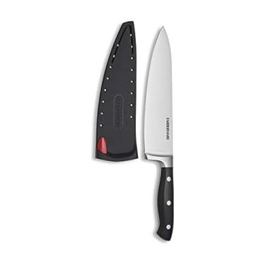Imagem de Faca de chef Farberware 5173577 Edgekeeper, rebite triplo e bainha autoafiável, 20 cm, preto
