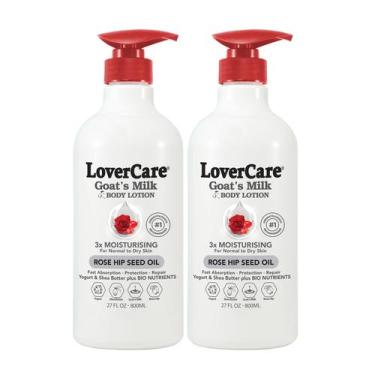 Imagem de Loção corporal Lovercare Leite de cabra para pele seca, pacote de 800 