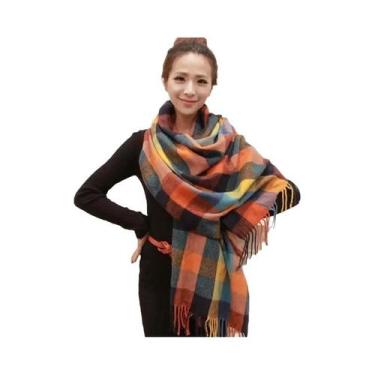Imagem de Cachecol de Inverno Feminino - Quente, Grosso e Estiloso em Imitação d
