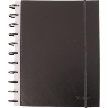 Imagem de Caderno Capa Dura Com Discos 10 Matérias 160 Folhas Pautadas De Tamanho A4-27,5 * 20 CM (PRETO)