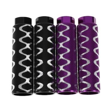 Imagem de REPAIROCK 4 peças de pinos de bicicleta antiderrapantes de liga de alumínio com textura circular de 100 mm de comprimento para bancos traseiros de bicicleta suportes de pedais de ciclismo eixos de 100