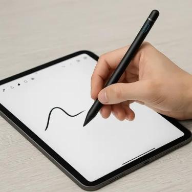 Imagem de Caneta Capacitiva Touch Screen Universal windows android para Escrita Desenho em Telas Cor Preto