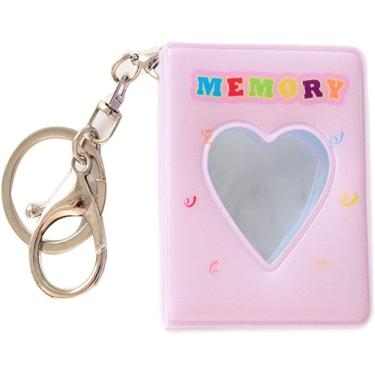 Imagem de   1 polegada Kpop Photocard Holder Book 16 bolsos Candy Color Love Heart Instax Mini álbum de fotos Polaroid Pictures Photo Card Scrapbook Binder ID S