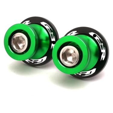Imagem de BYYINGSUS Parafusos de suporte deslizantes de bobinas Swingarm C-N-C M8 Acessórios de motocicleta compatíveis com GSR 750 600 400 GSR400 GSR600 GSR750(verde)