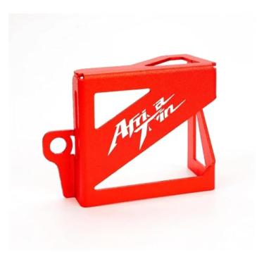 Imagem de Tampa de enchimento de óleo de motor de motocicleta, tampa de reservatório de fluido de freio traseiro compatível com Africa Twin CRF 1100 L CRF1100L Adventure (protetor de cobertura-vermelho)