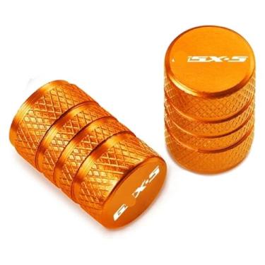 Imagem de Acessórios de tampas de haste de válvula de pneu de roda CNC compatíveis com S&uzuki GSX-S GSXS 125 150 750 1000/F/ABS GSX-S125 GSX-S750 GSX-S1000 (laranja3)