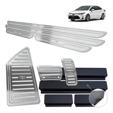 Imagem de Soleira Pedaleira Descanso Corolla 2020 Prata Alto Relevo