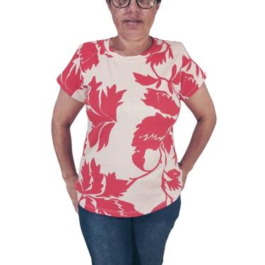 Imagem de Blusa Feminina Manga Curta Estampada em Viscose e Elastano - Conforto e Estilo