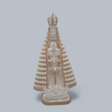 Imagem de Imagem Nossa Senhora Aparecida Perola E Strass 30CM Branca - Muito Chi