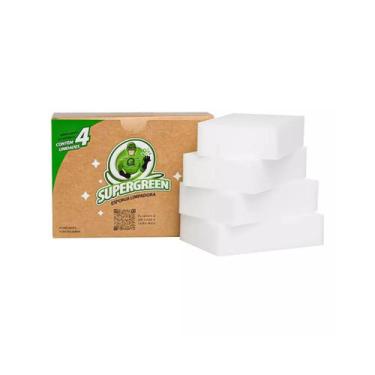 Imagem de Supergreen Esponja magica Limpadora - 4 unidades - Akora