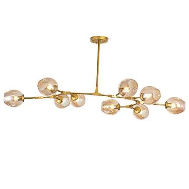 Imagem de Lustre Molecules Sputnik, abajures de vidro transparente, luminária suspensa, lustres E27, vintage, industrial, ajustável, teto, abajur transparente