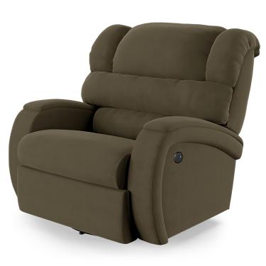 Imagem de Poltrona do Papai Reclinável Napoli Glider Giratória USB Veludo Capuccino FH1 - D'Rossi