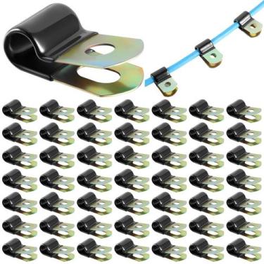 Imagem de Braçadeiras de cabo Tandefio, pacote com 50 unidades, aço galvanizado 