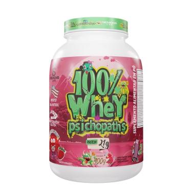 Imagem de 100% Whey Psichopaths - 900g Strawberry - Demons Lab-Masculino